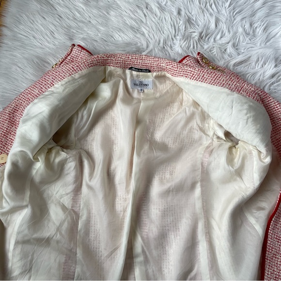 VALENTINO tweed vintage red blazer jacket - Picture 7 of 16